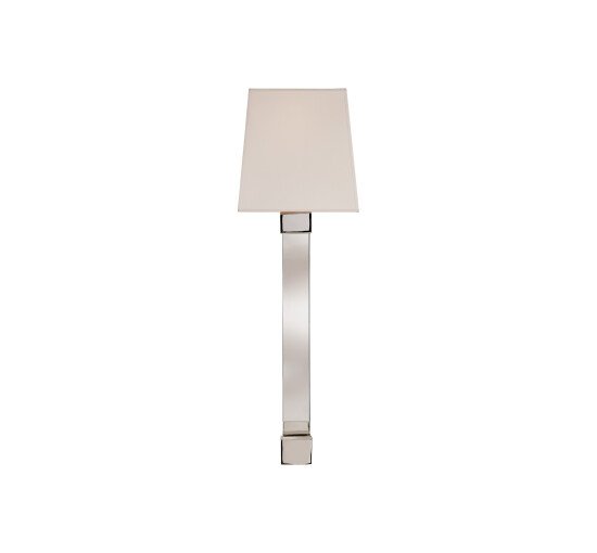 null - Edgar Sconce Polished Nickel and Crystal Large