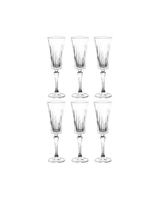 Manhattan champagneglas kristall 6-pack