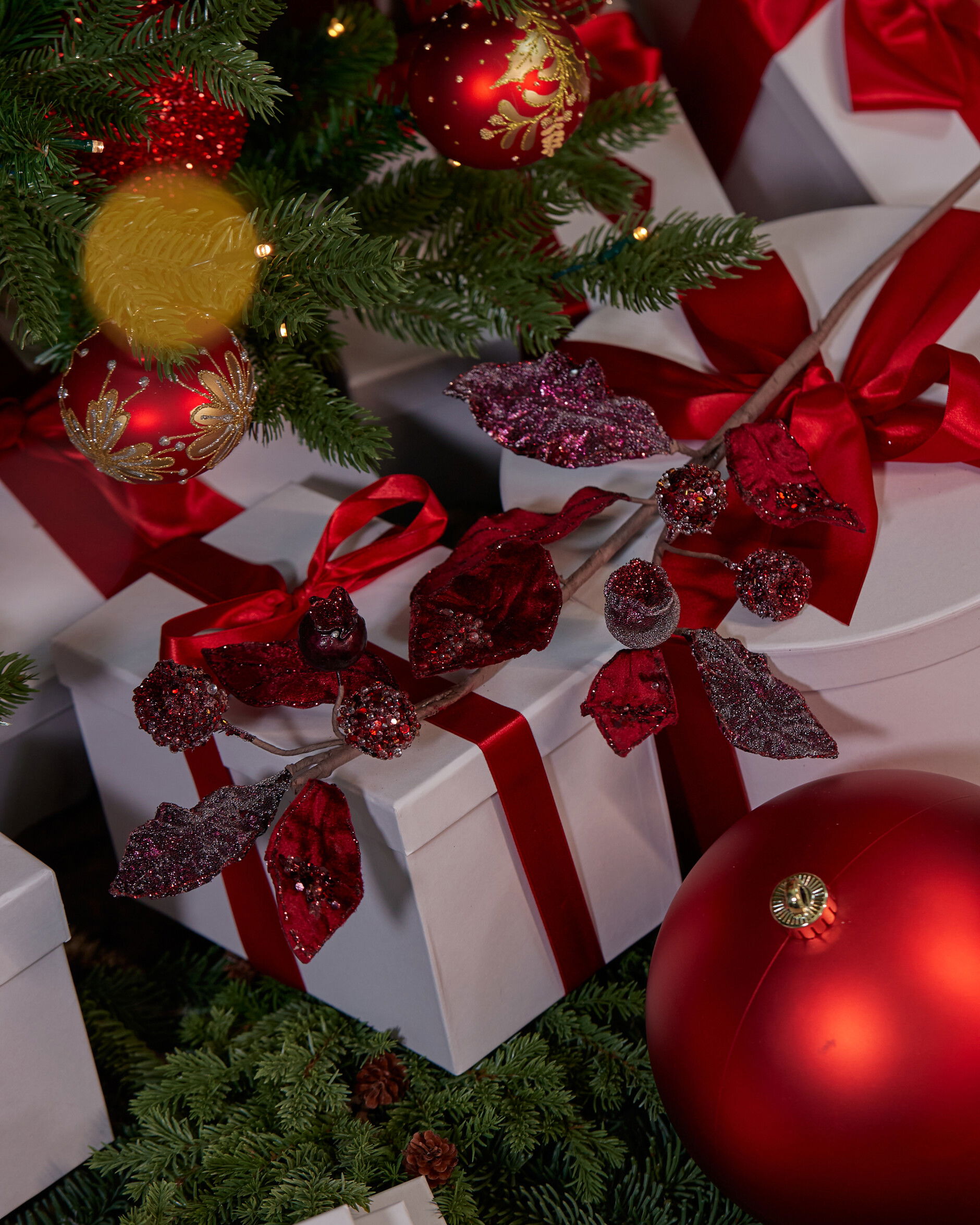 Berry Blossom decoratietak wijnrood