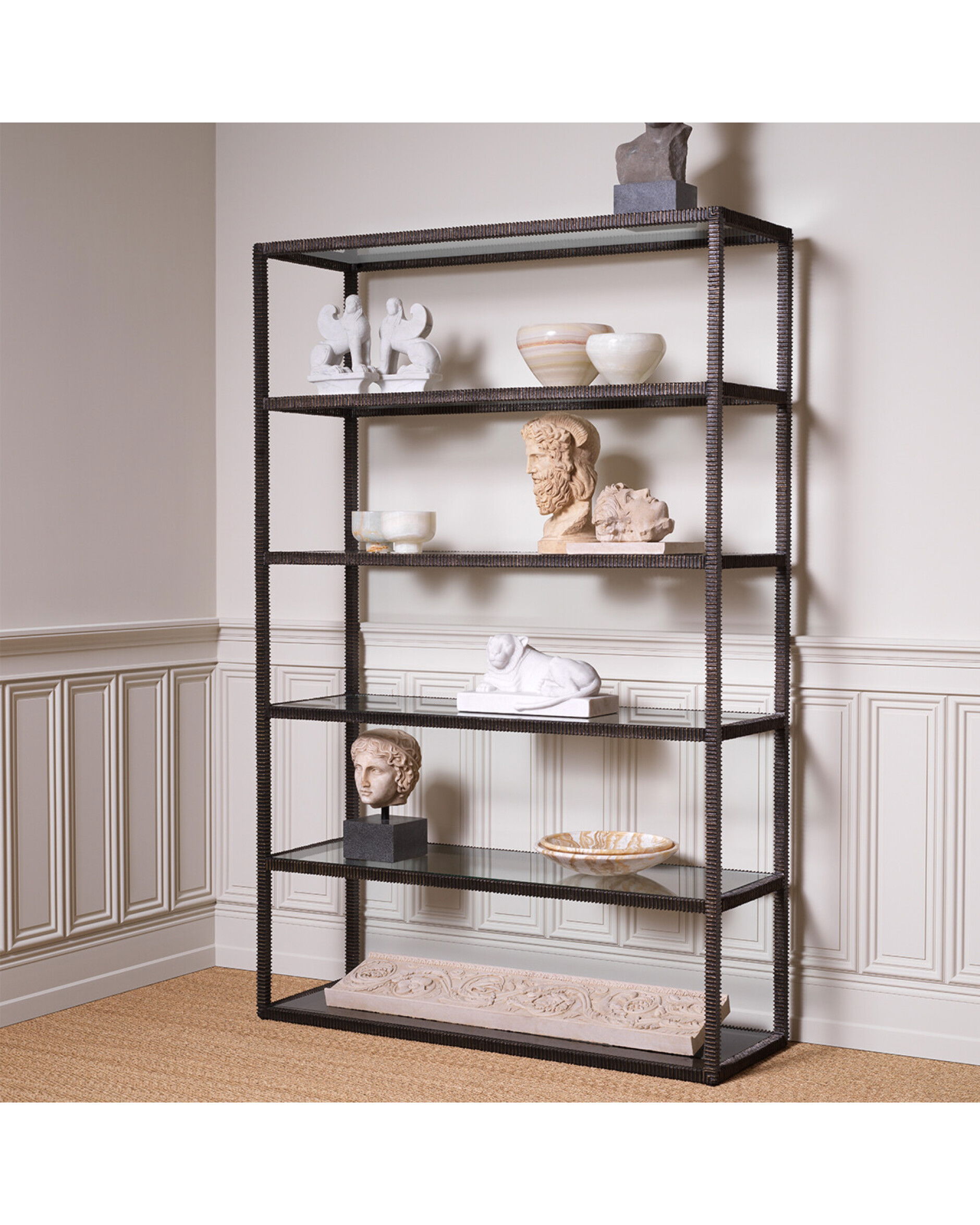 Bethesda Shelving Unit Bronze / Glass