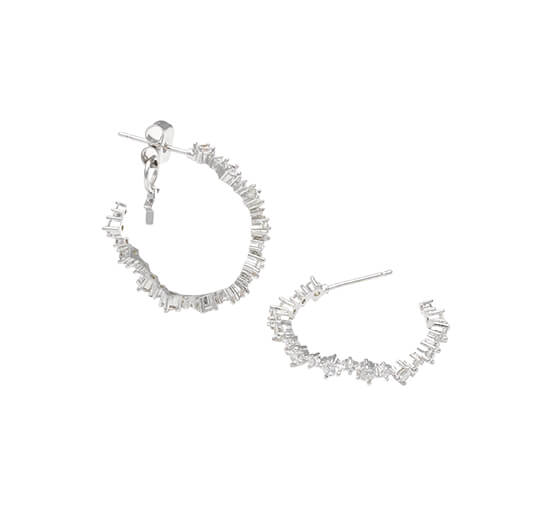 null - Capella Hoops Earrings Crystal