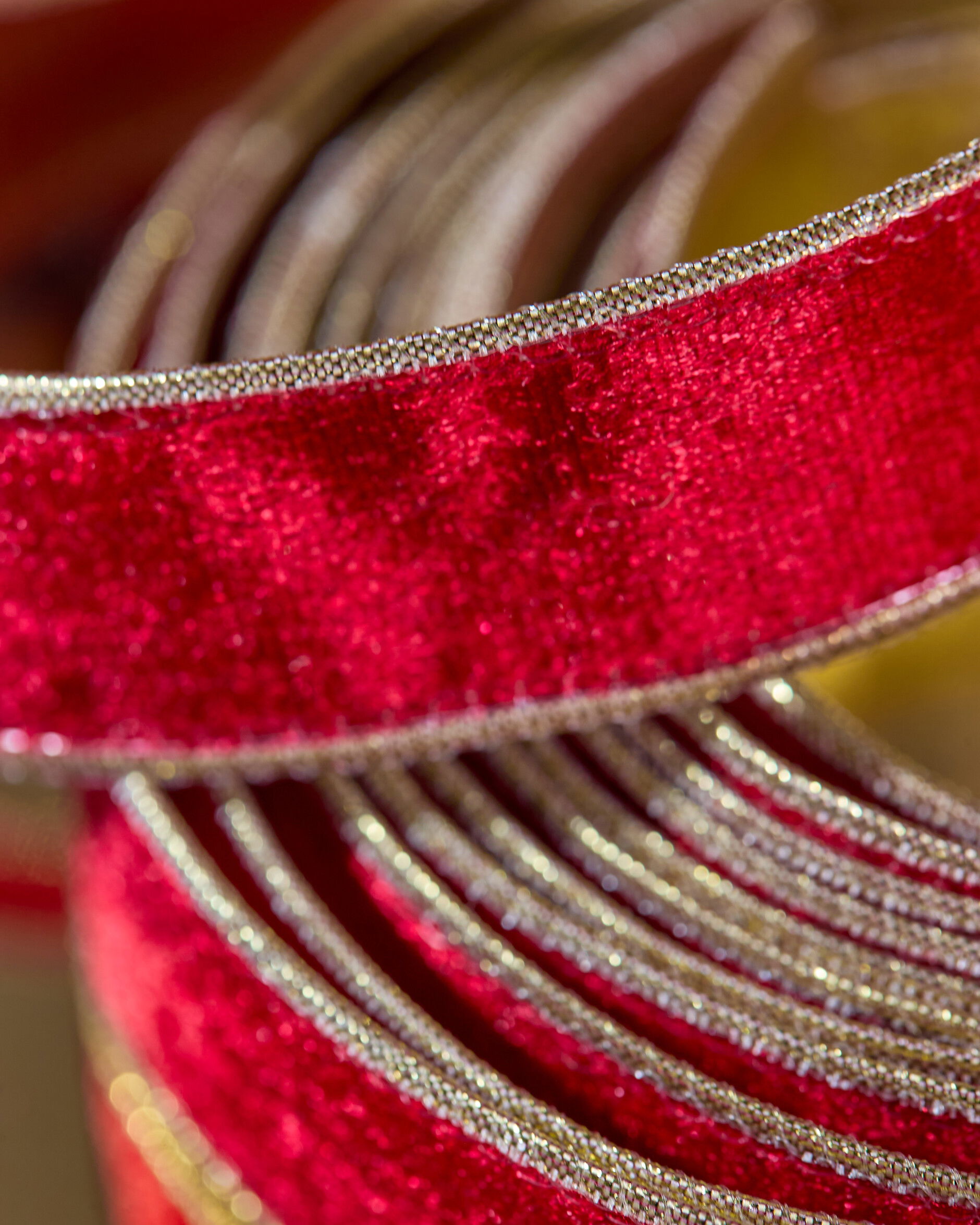 Clarence textiellint rood/goud 4,5m