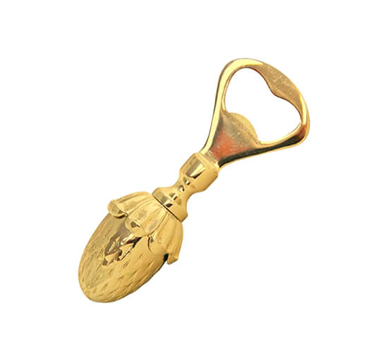 null - Acorn bottle opener brass