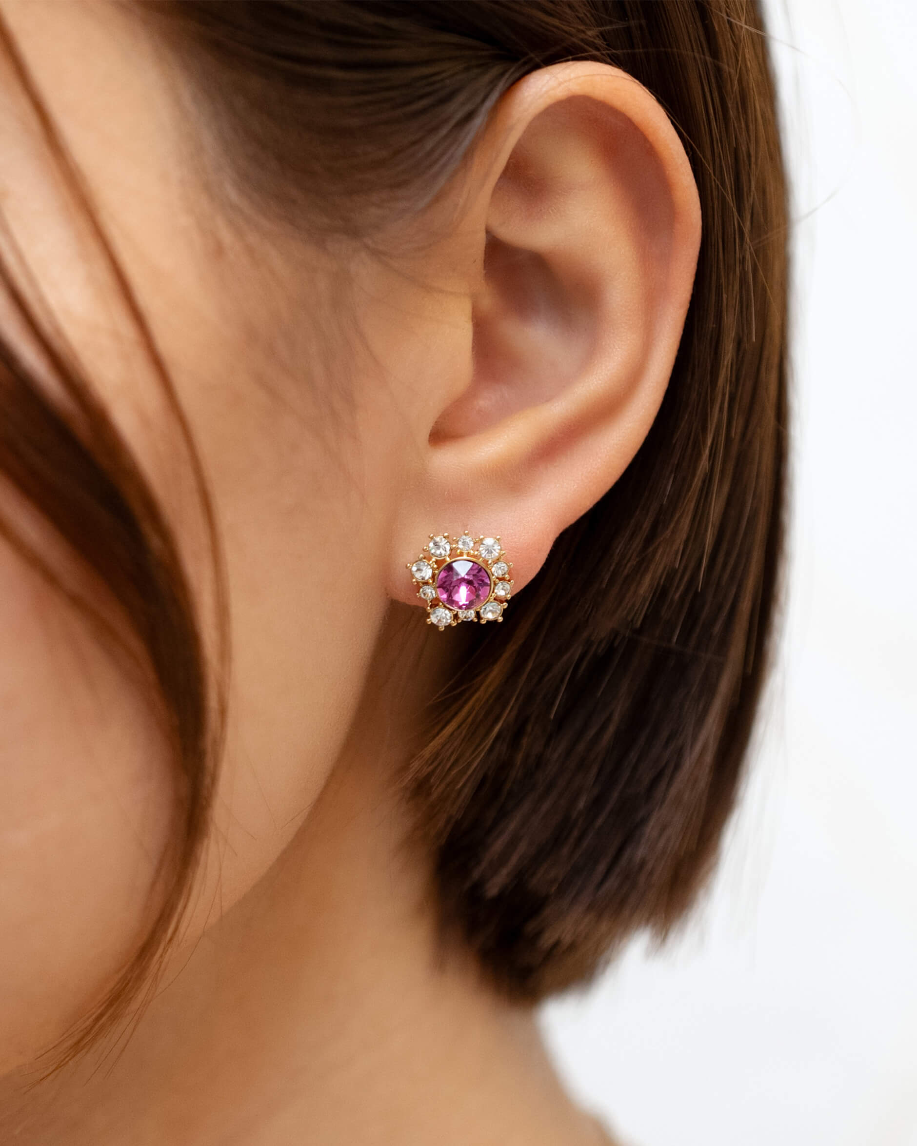 Emily örhängen dark rose