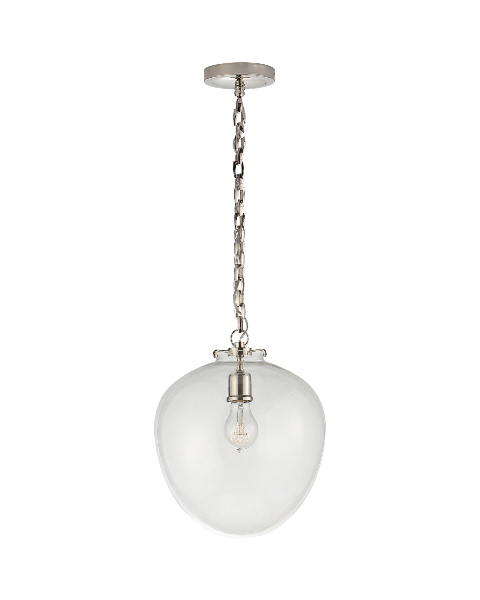 Katie Acorn takpendel nickel/klarglas