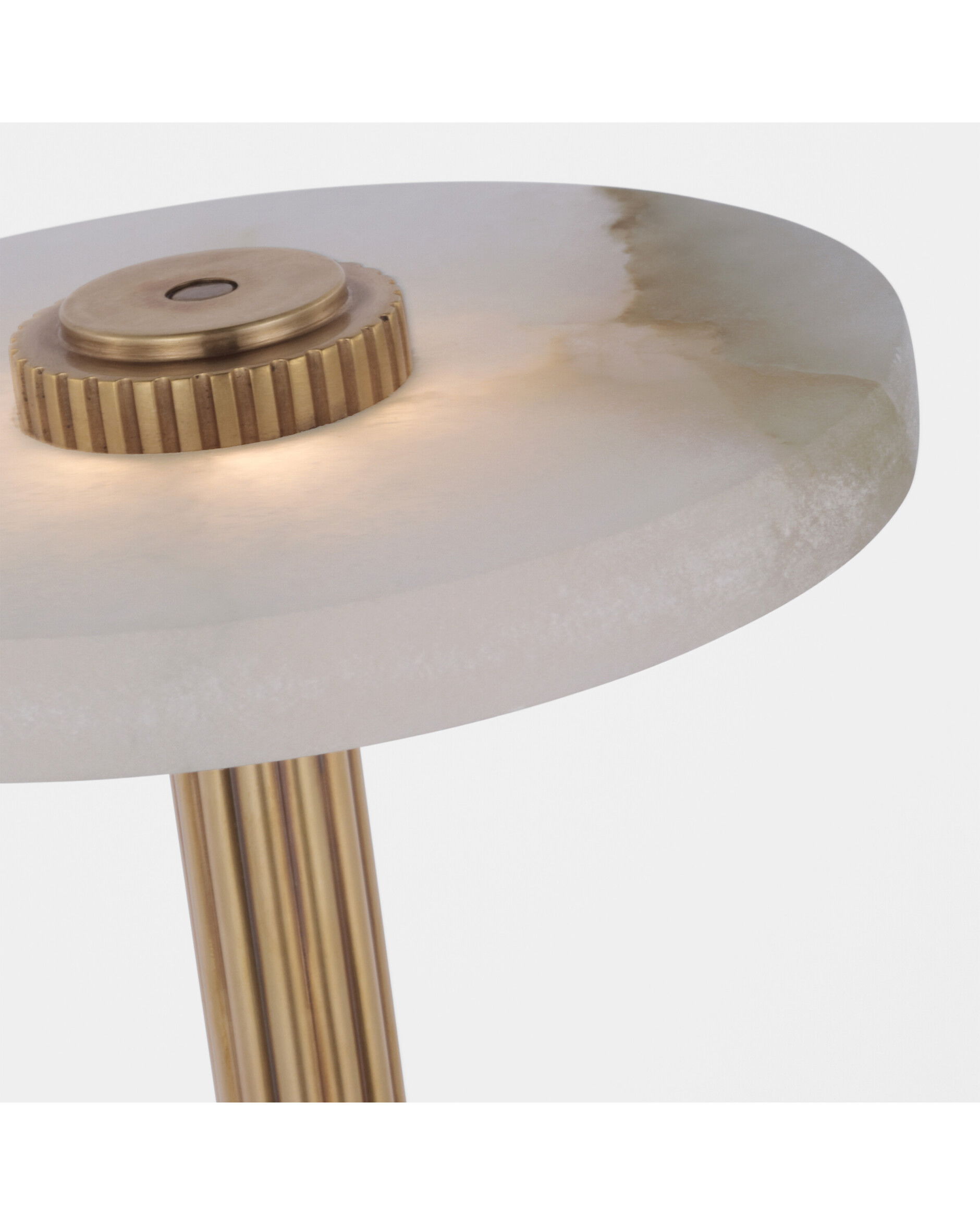 Aran 9" bordslampa uppladdningsbar antik mässing