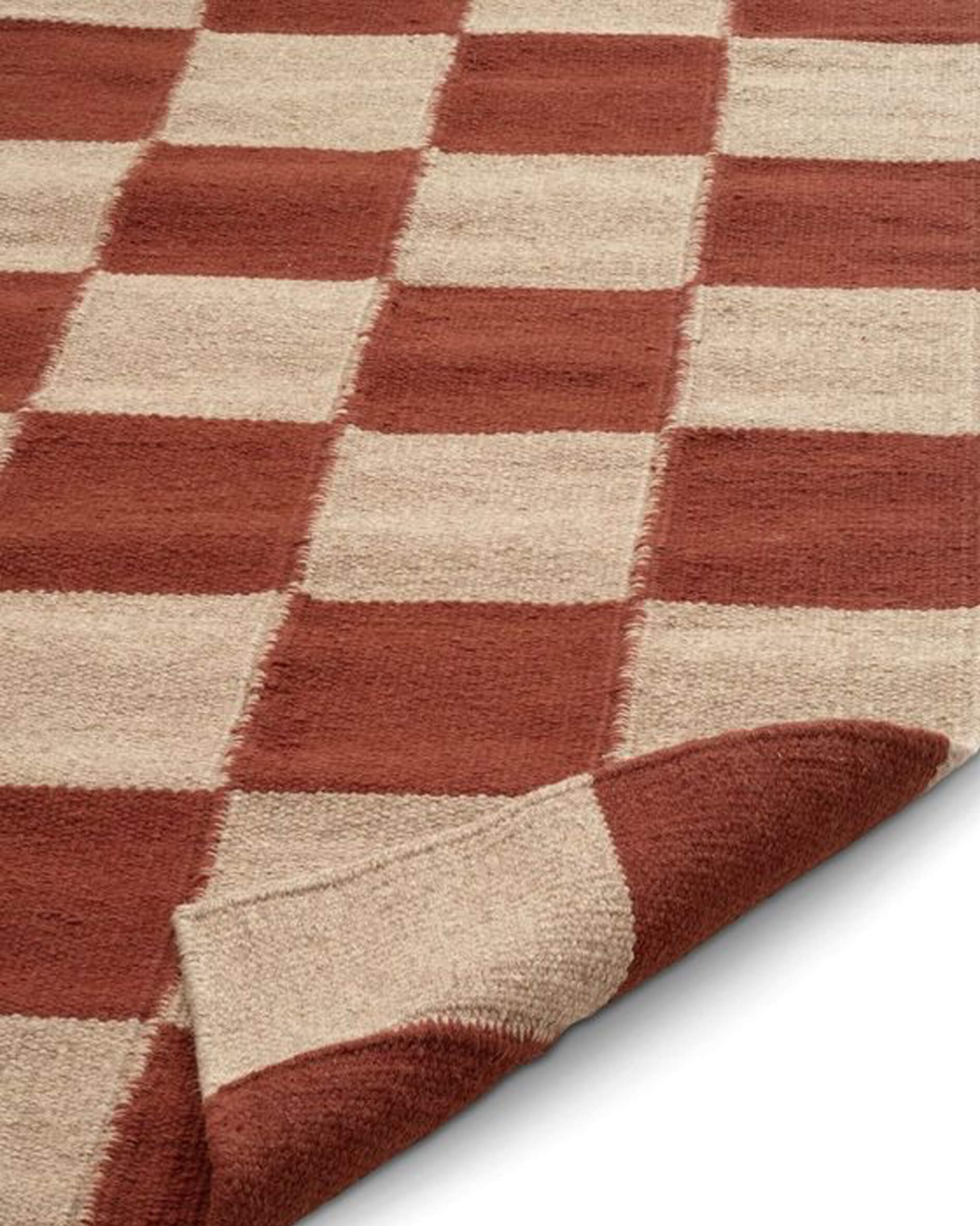 Square gångmatta terracotta/natur