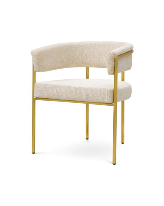 Gainsley spisebordsstol off-white/messing