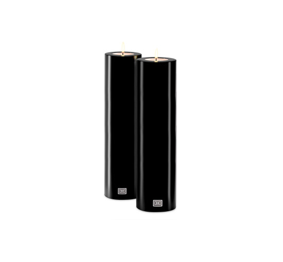 Artificial Candle Black Set of 2