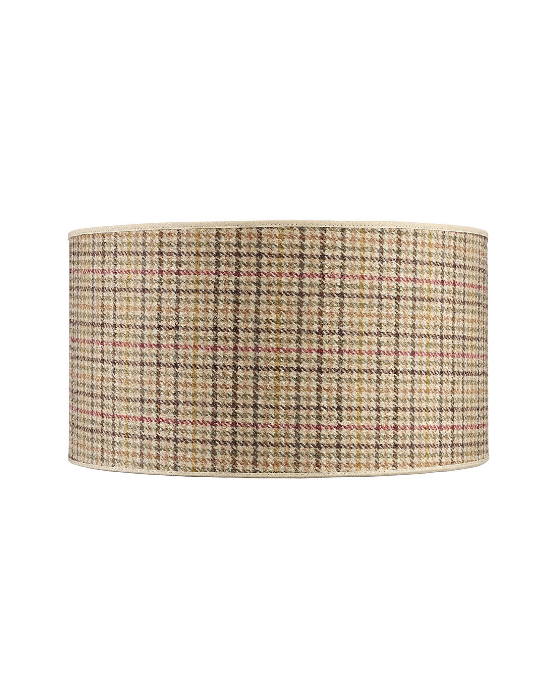 Sylinder lampeskjerm harris tweed forest