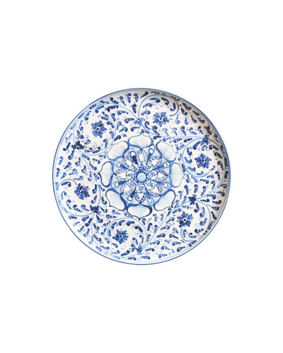 Caltagirone serveerschaal blauw