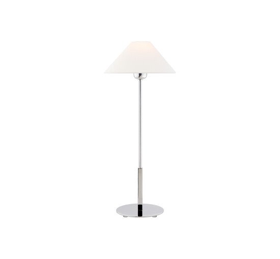 null - Hackney Table Lamp Polished Nickel/Linen