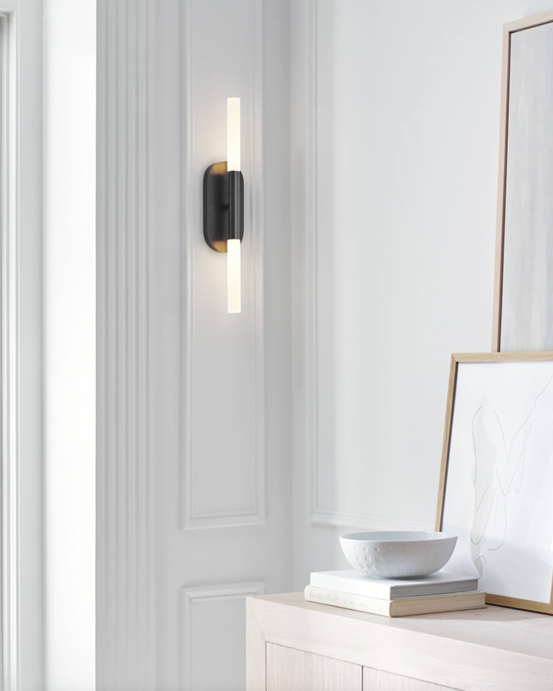 Rousseau badrumsbelysning dubbel brons