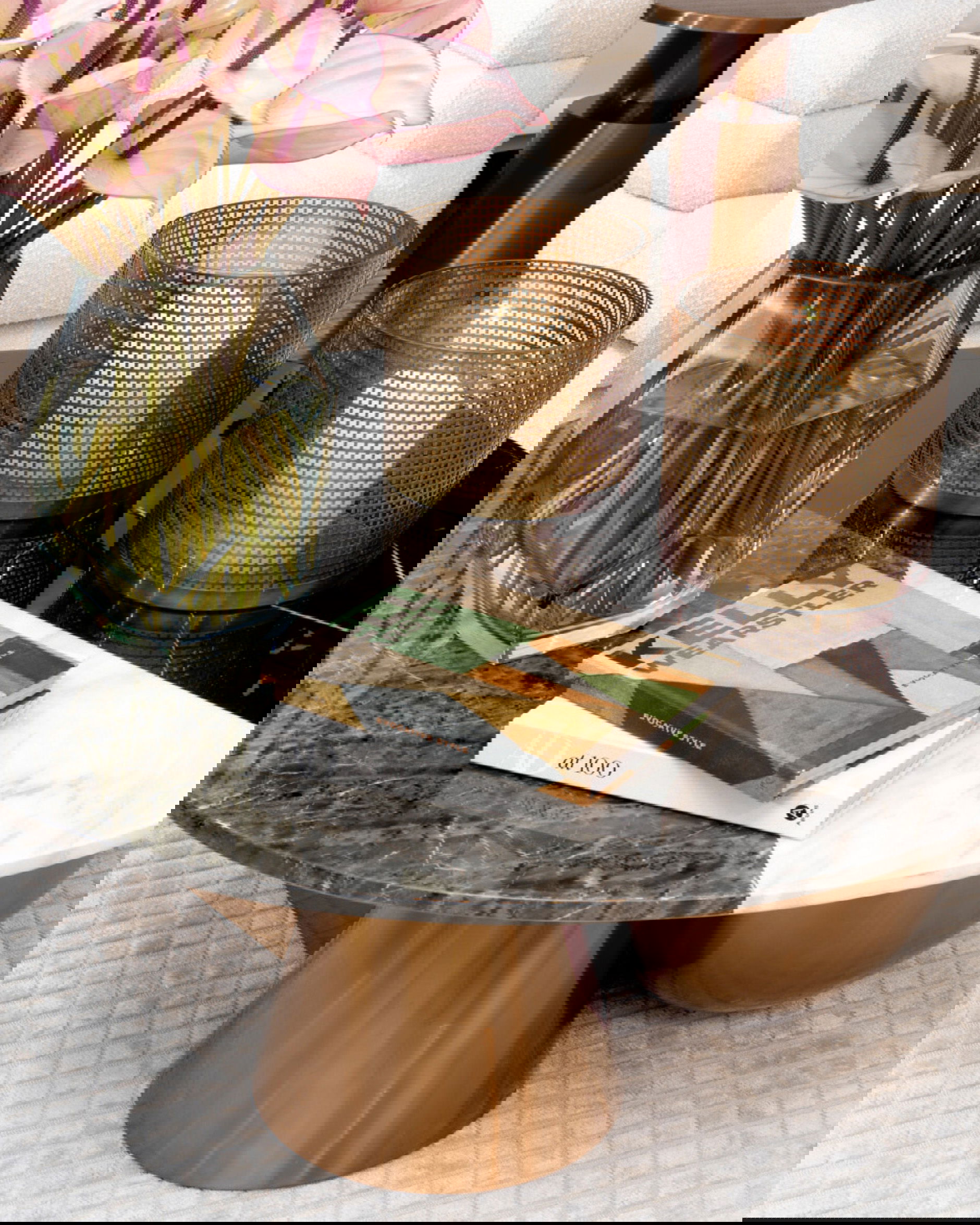 Tricolori salontafel messing