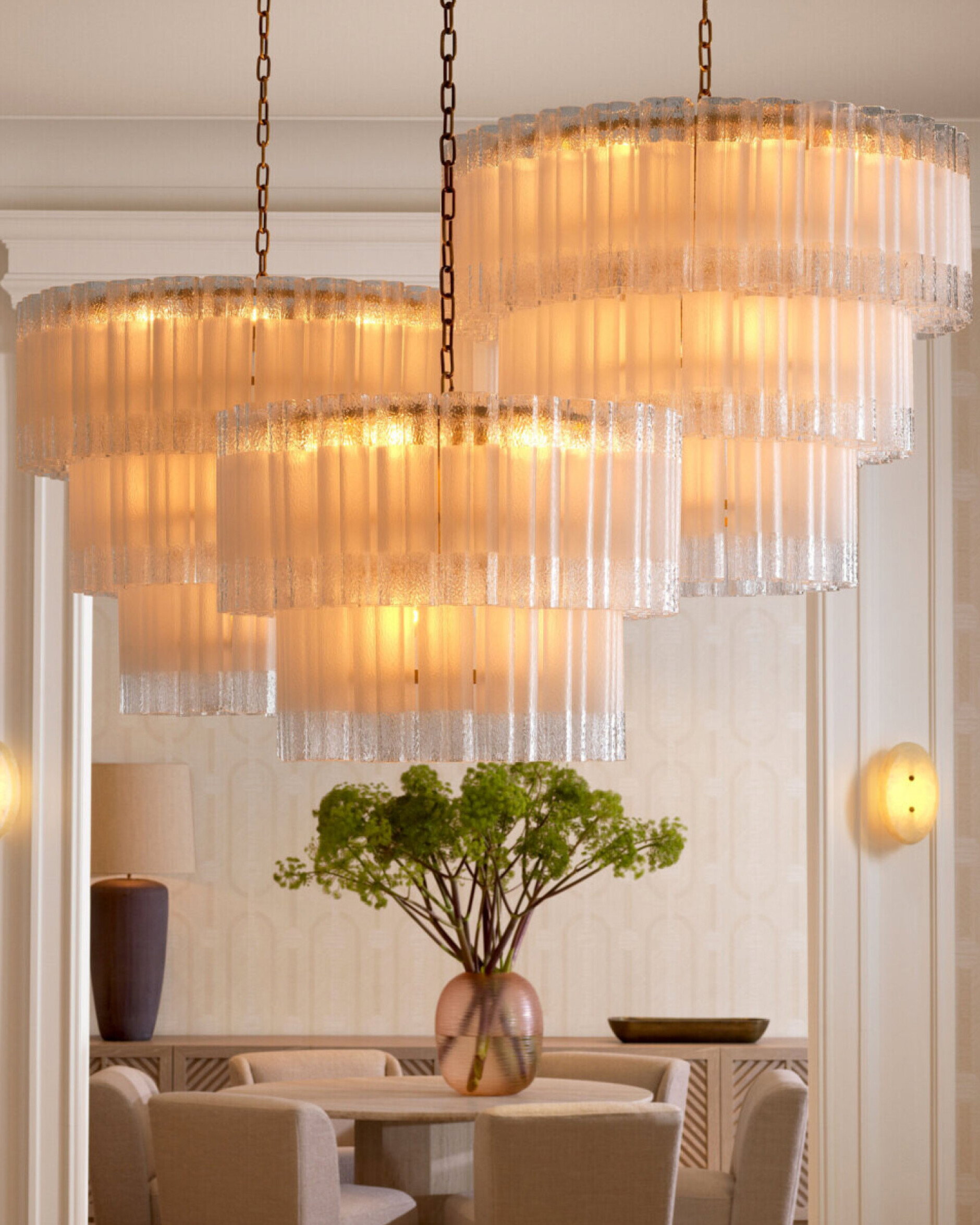 Denton Chandelier antique brass L