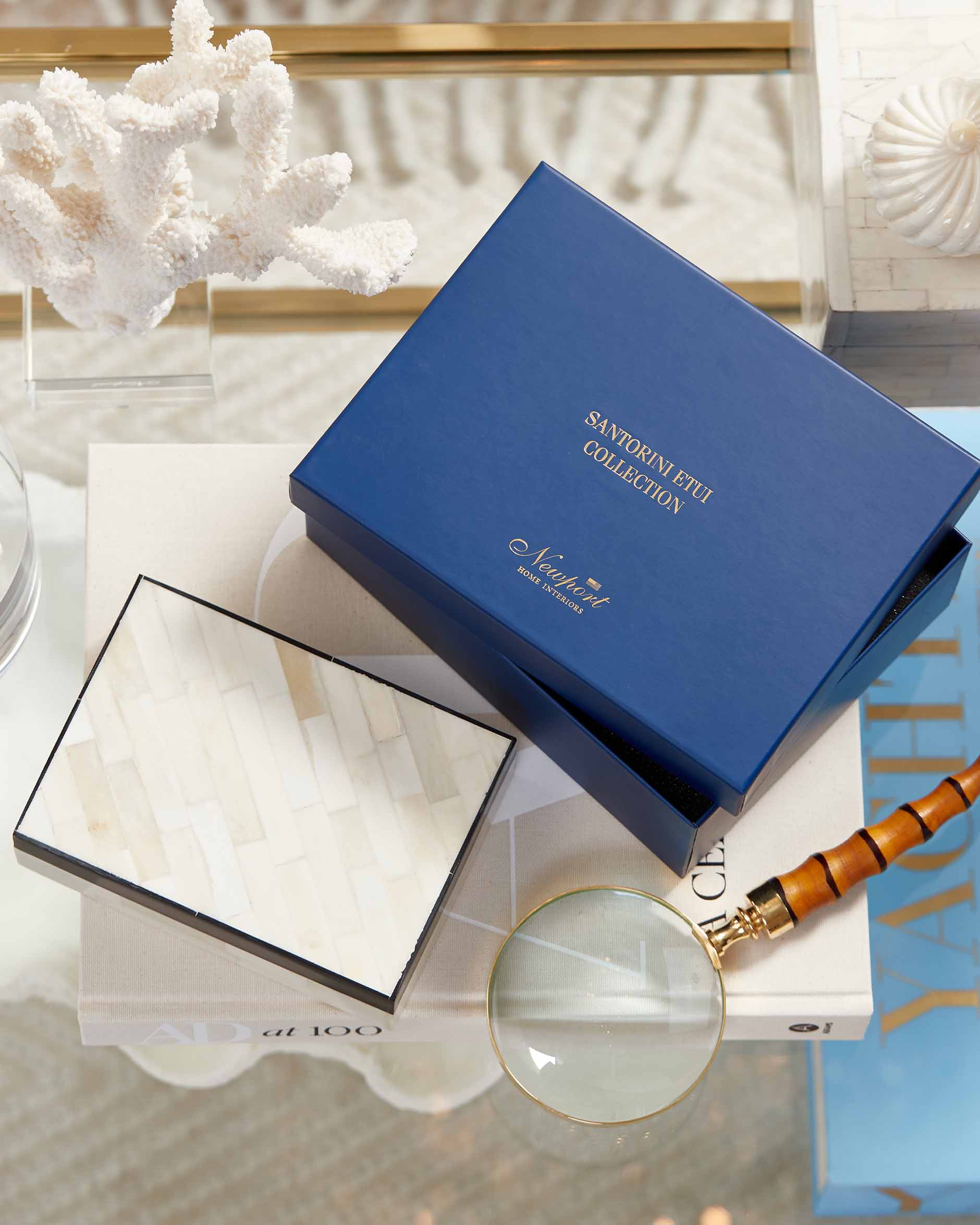 Celestia förvaringsask benvit