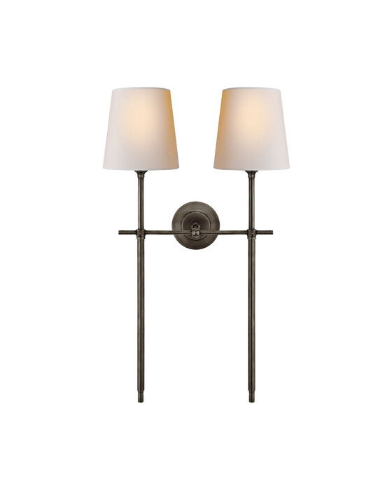 Bryant vägglampa dubbel brons