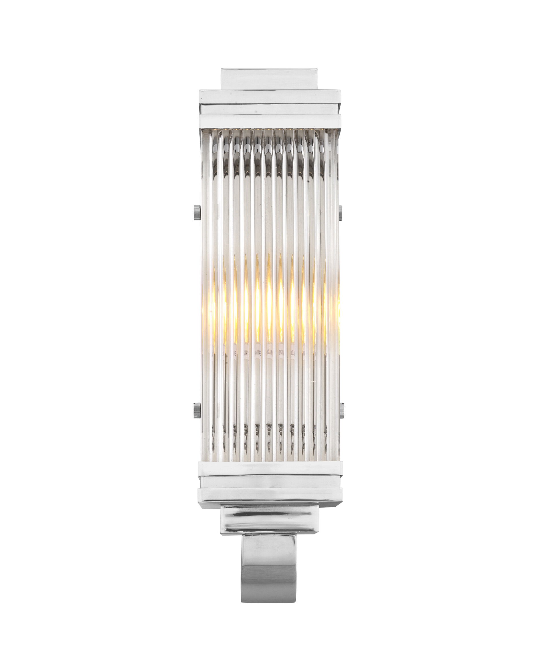 Bassett vägglampa nickel