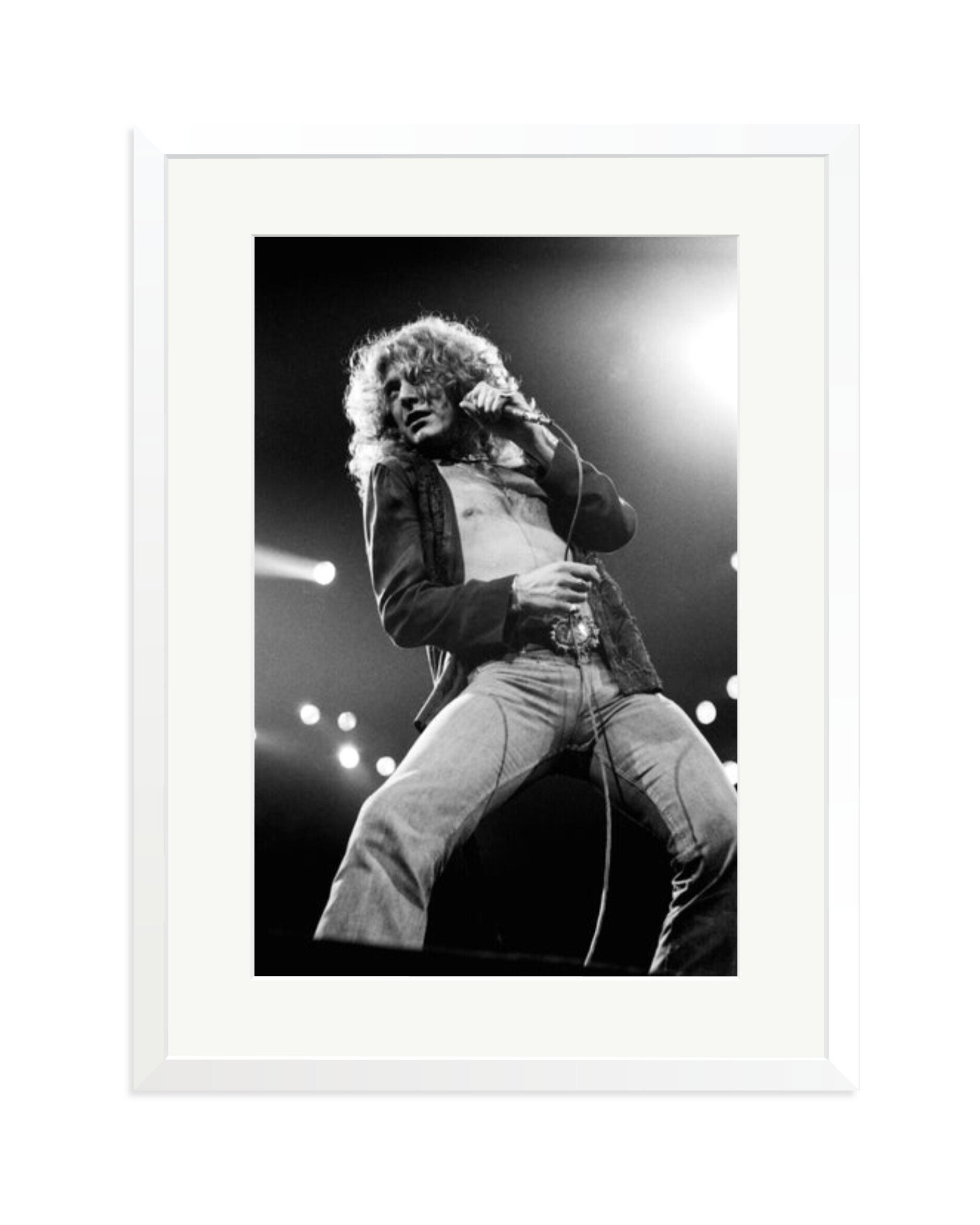 Robert Plant of Led Zeppelin 1977 White / XL