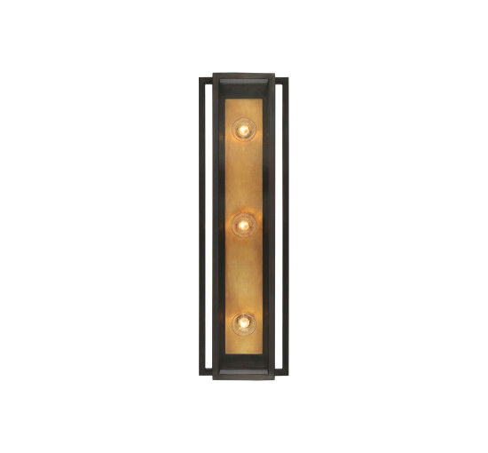 Bronze/Antique Brass - Halle 24" vägglampa nickel