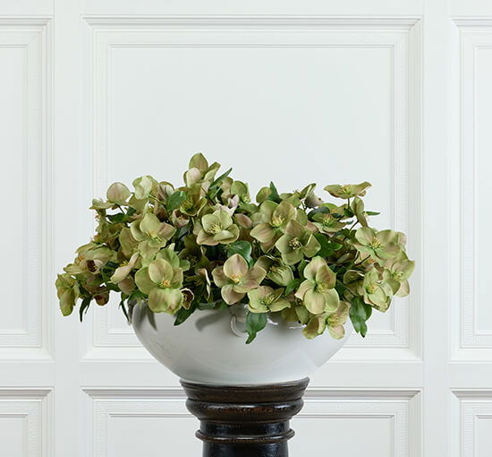 Pink - Christmas Rose Artificial Plant White