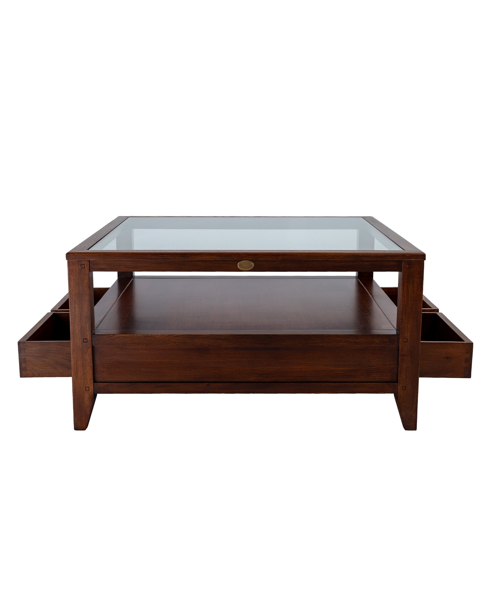 Martino coffee table with glass top Noble Brown