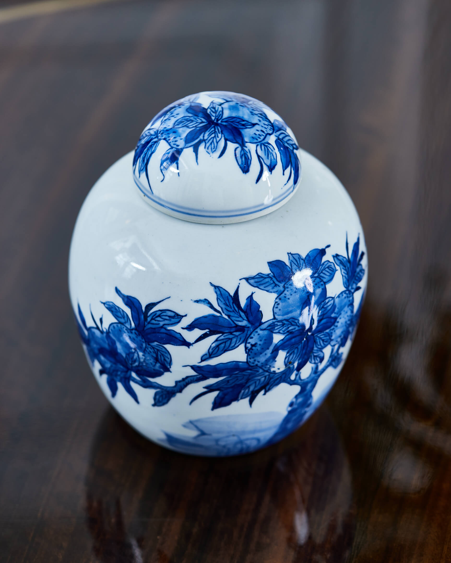 Naomi ingefärskrus blå/vit