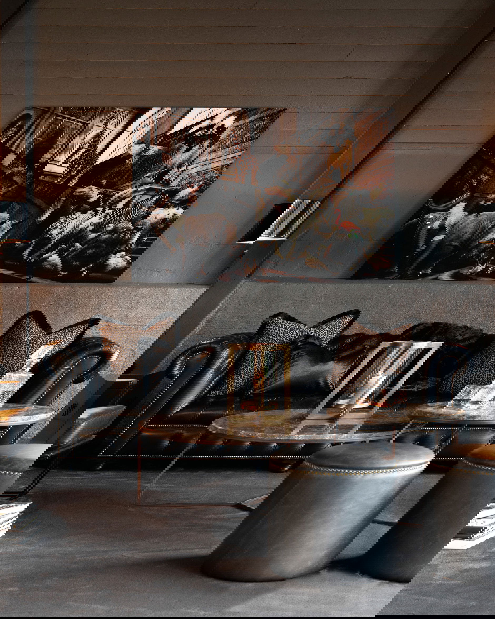 Kensington leren zitbank fudge