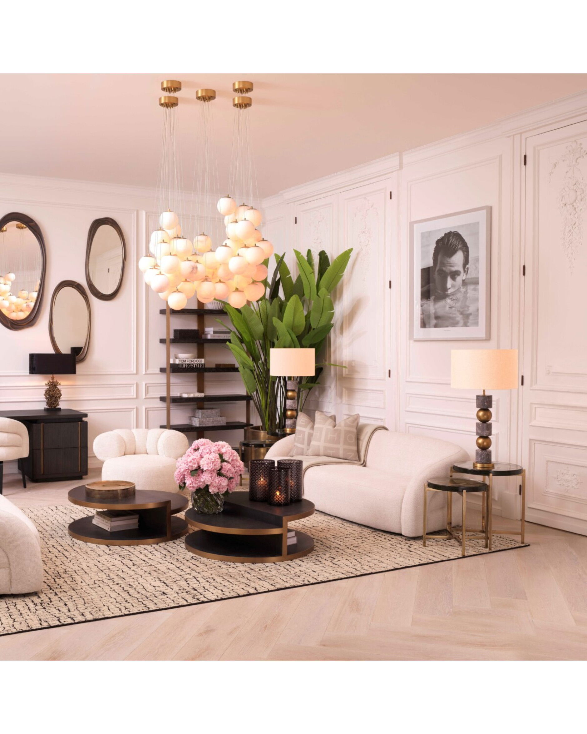 Levy bordslampa grå marmor