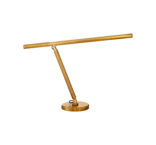 Natural Brass - Barrett Knurled Boom Arm Desk Light Natural Brass