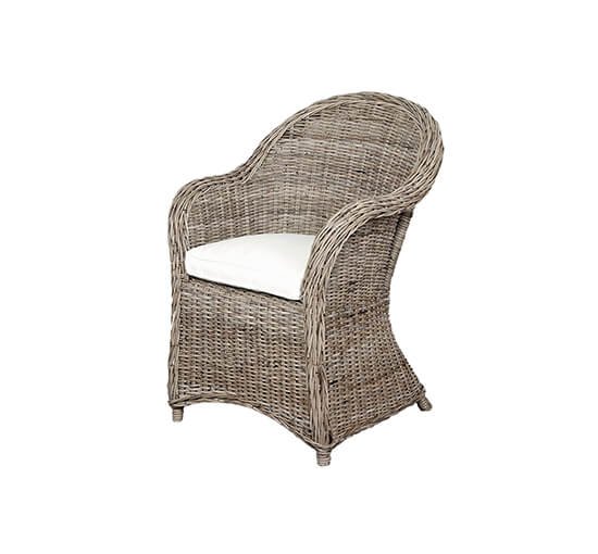 1924 Rattan Chair, grey, including cushion