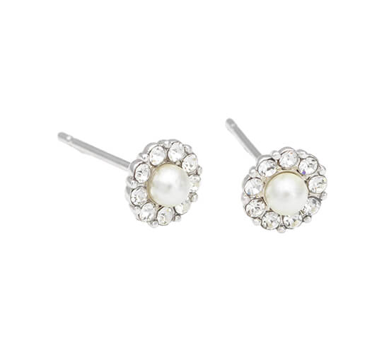 Crystal - Petite Miss Sofia Pearl Earrings Crystal