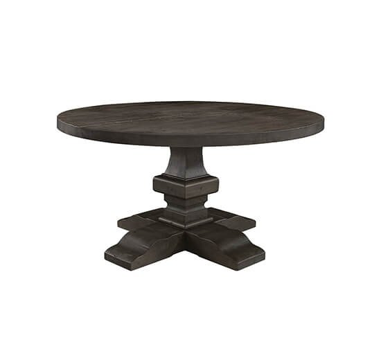 US Brown - Paris matbord rund svart