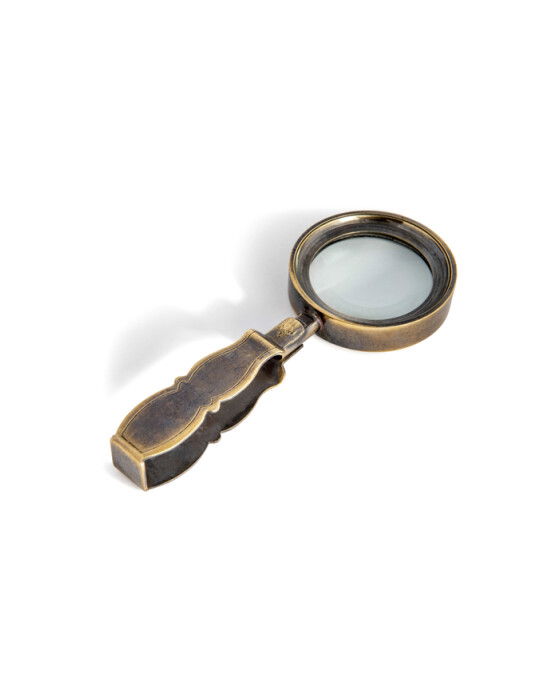 Vintage reseförstoringsglas brons