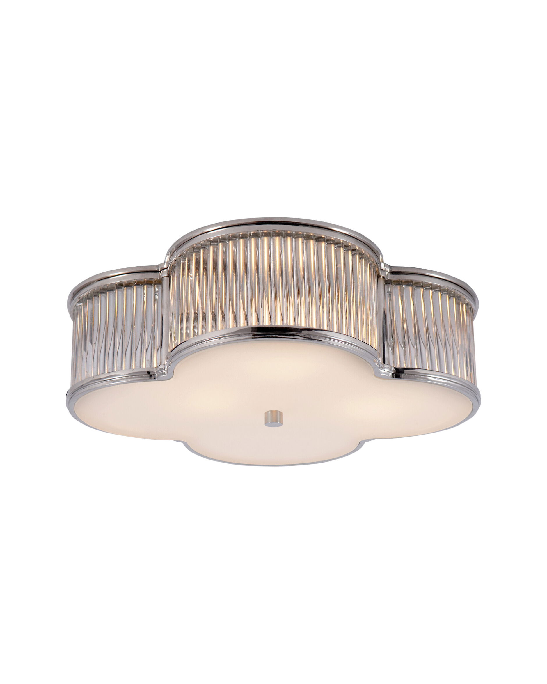 Basil 17" plafond nickel/klarglas