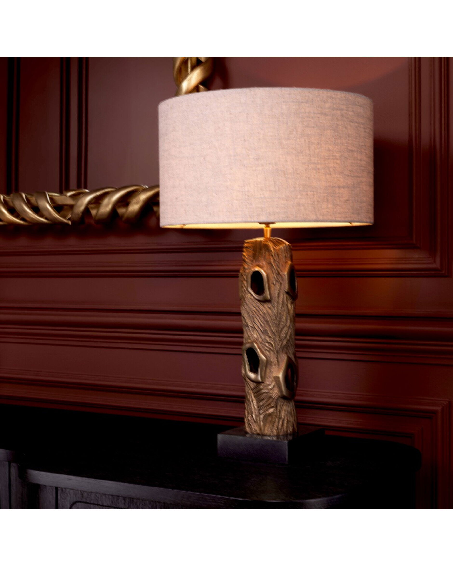 Vigentino bordslampa antik mässing