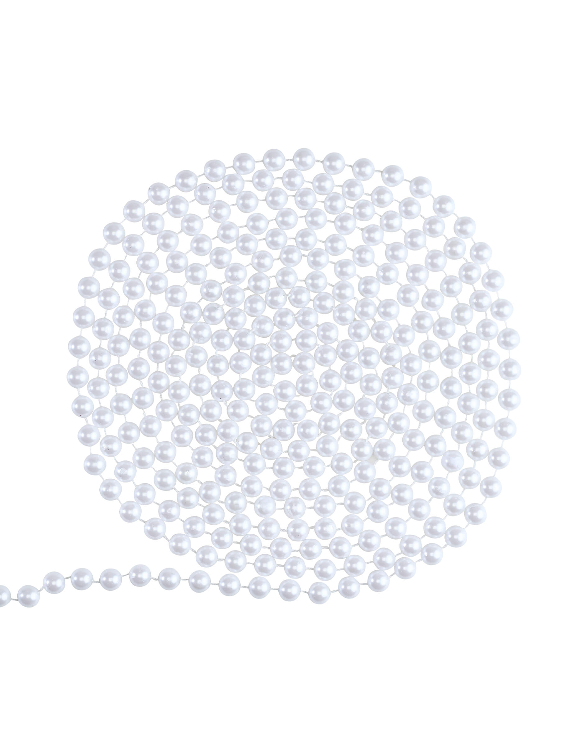 Pärlgirlang vit 500cm