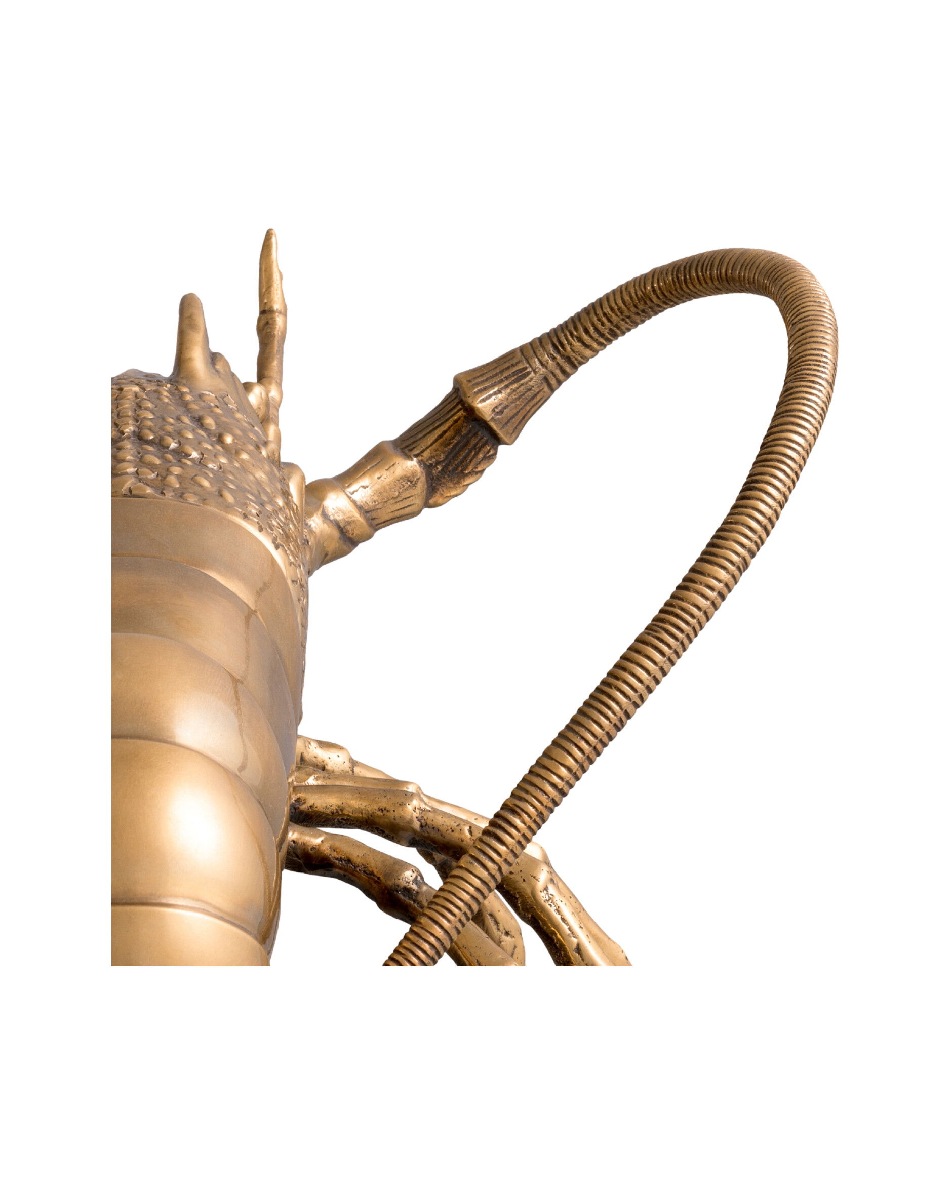 Hummer dekoration antik mässing