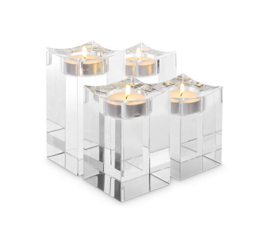 Giancarlo ljushållare crystal glass 4-set