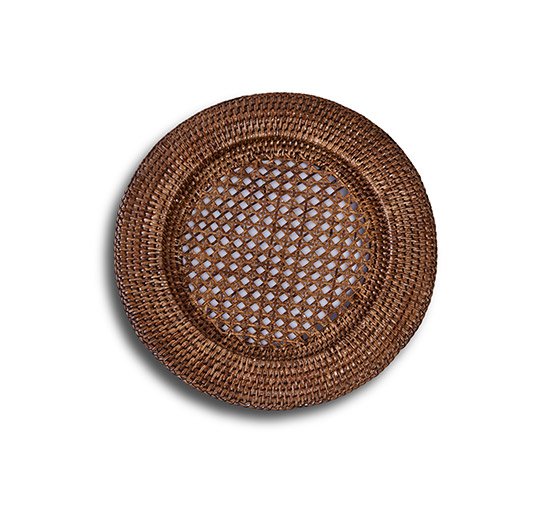 Antique Charger Plate Rattan