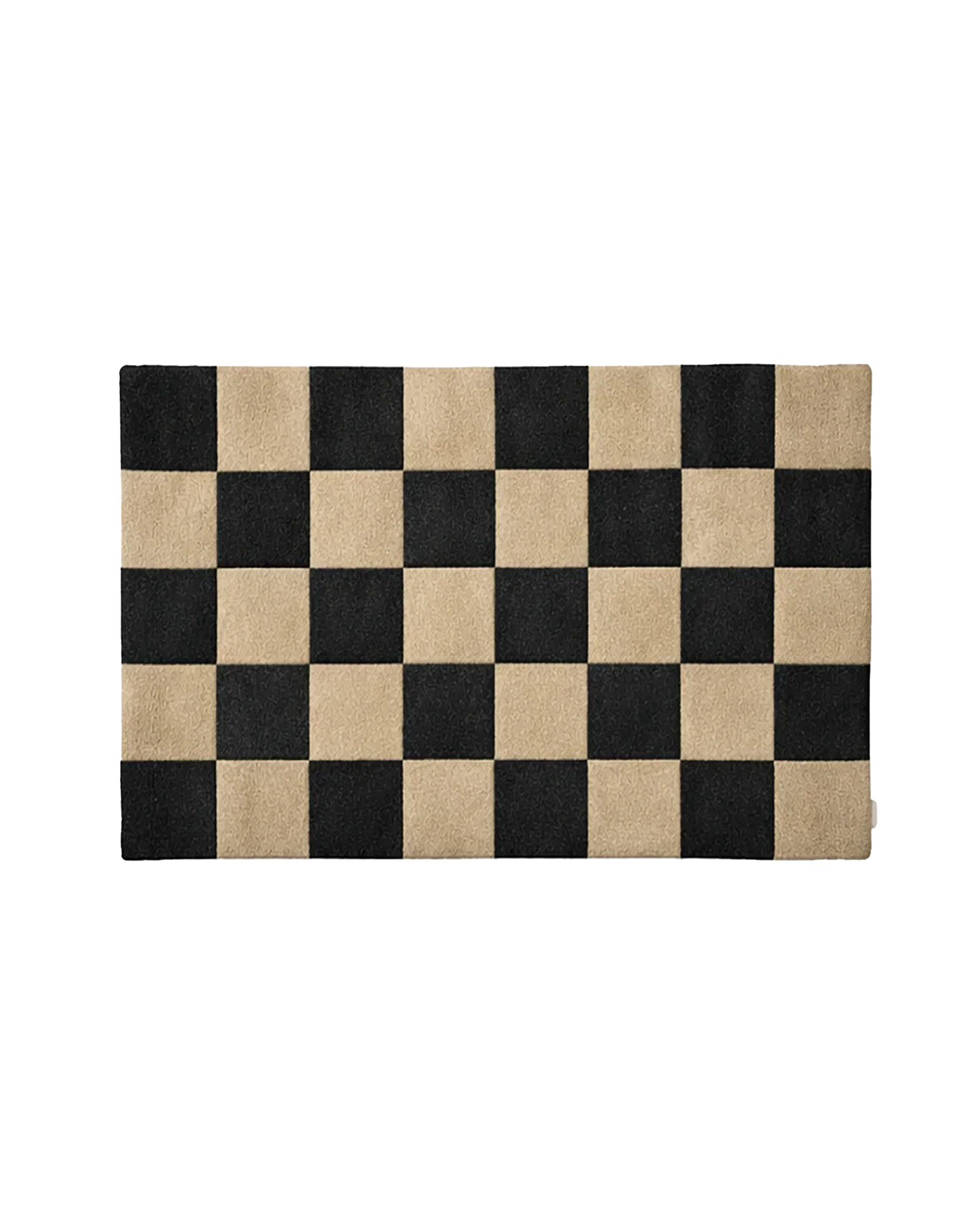 Square deurmat zwart/naturel