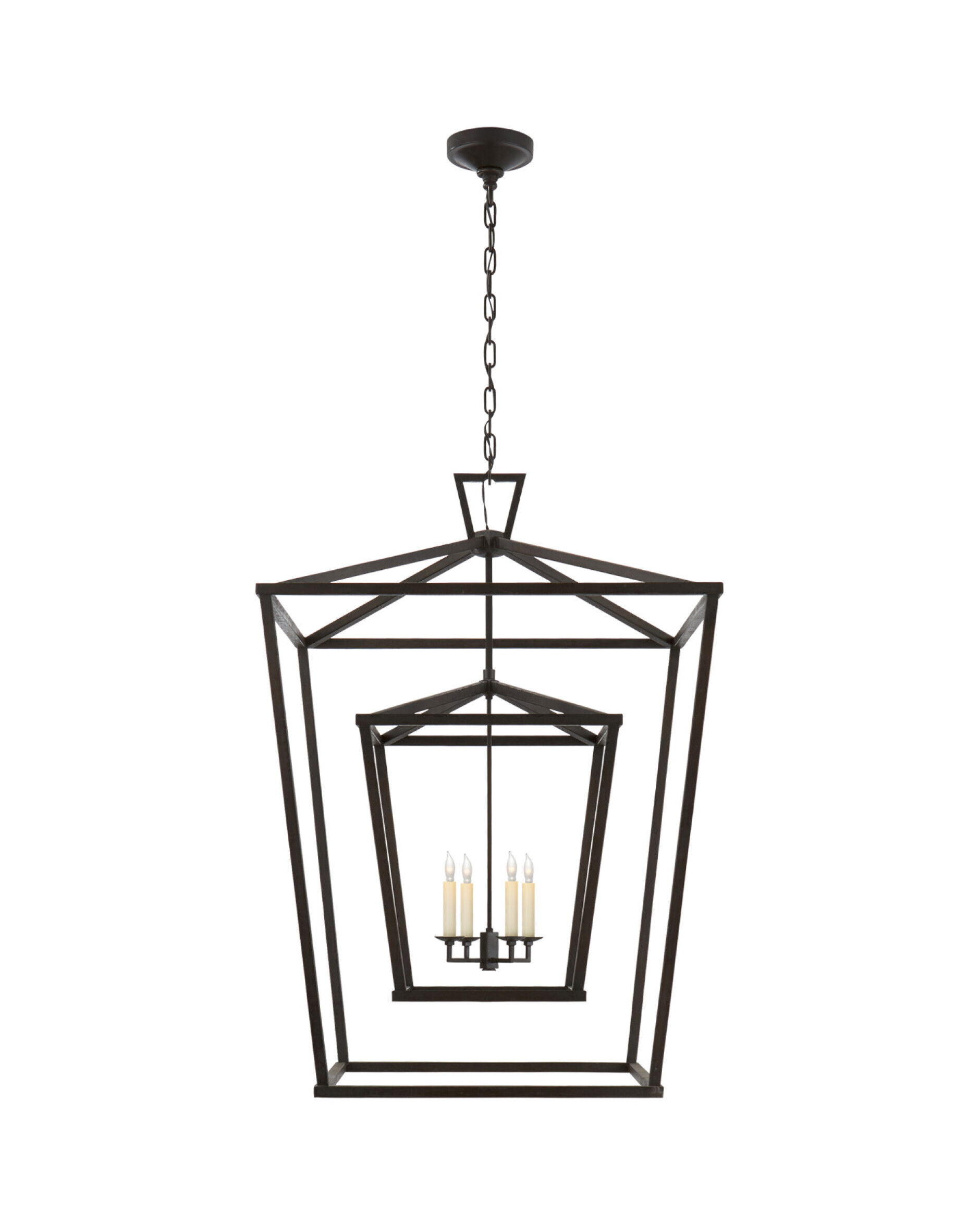 Darlana Double Cage Lantern Black