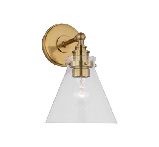 null - Parkington Small Single Wall Light Antique Brass