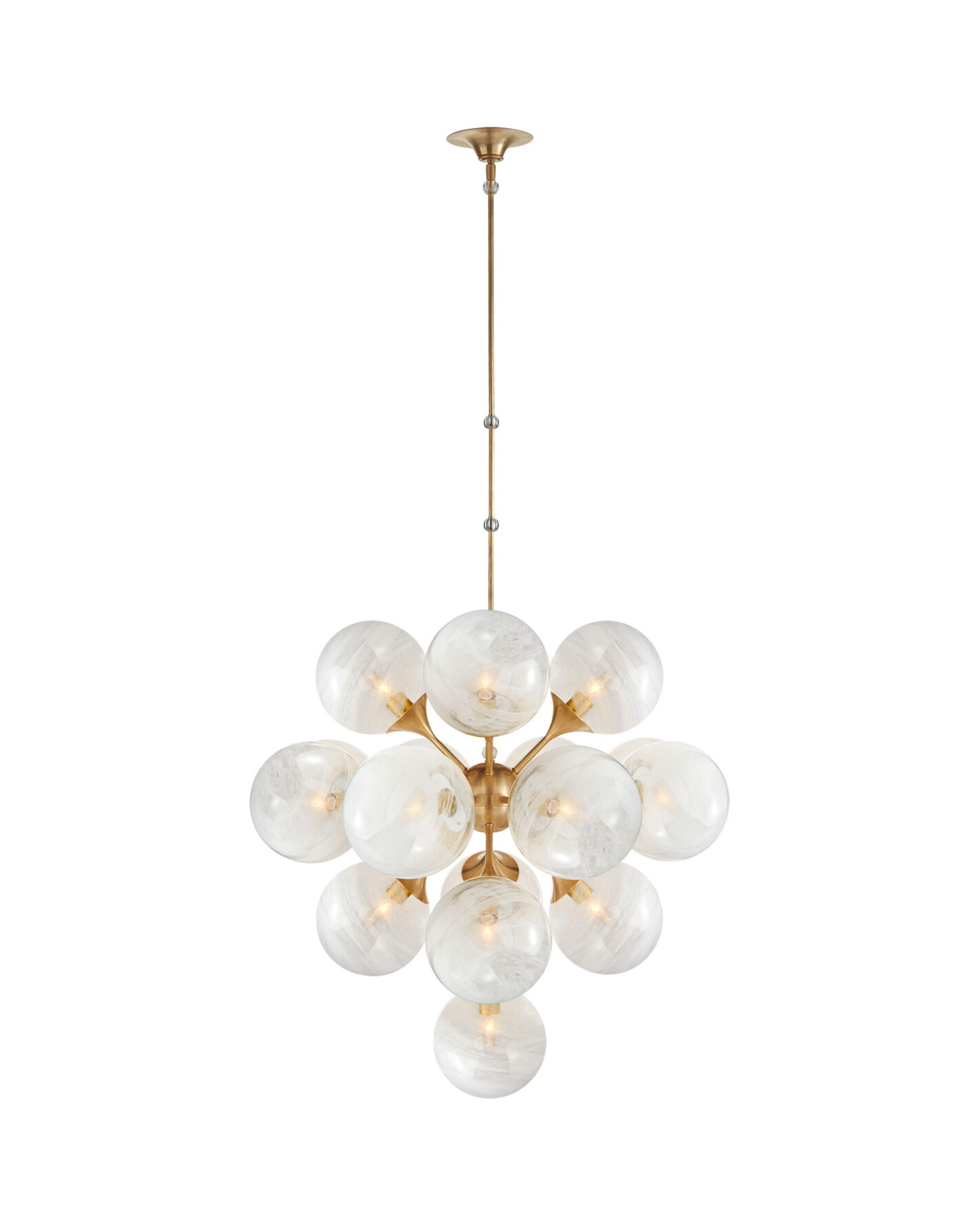 Cristol takkrona antik mässing L