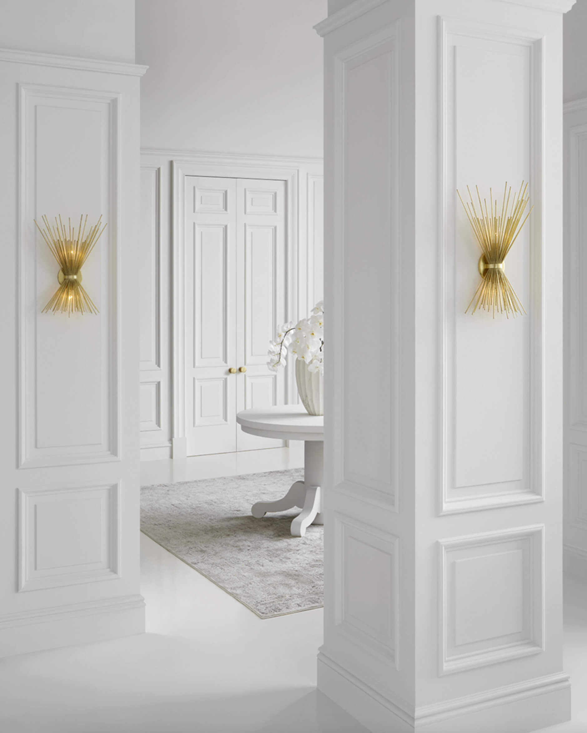 Strada vägglampa guld S