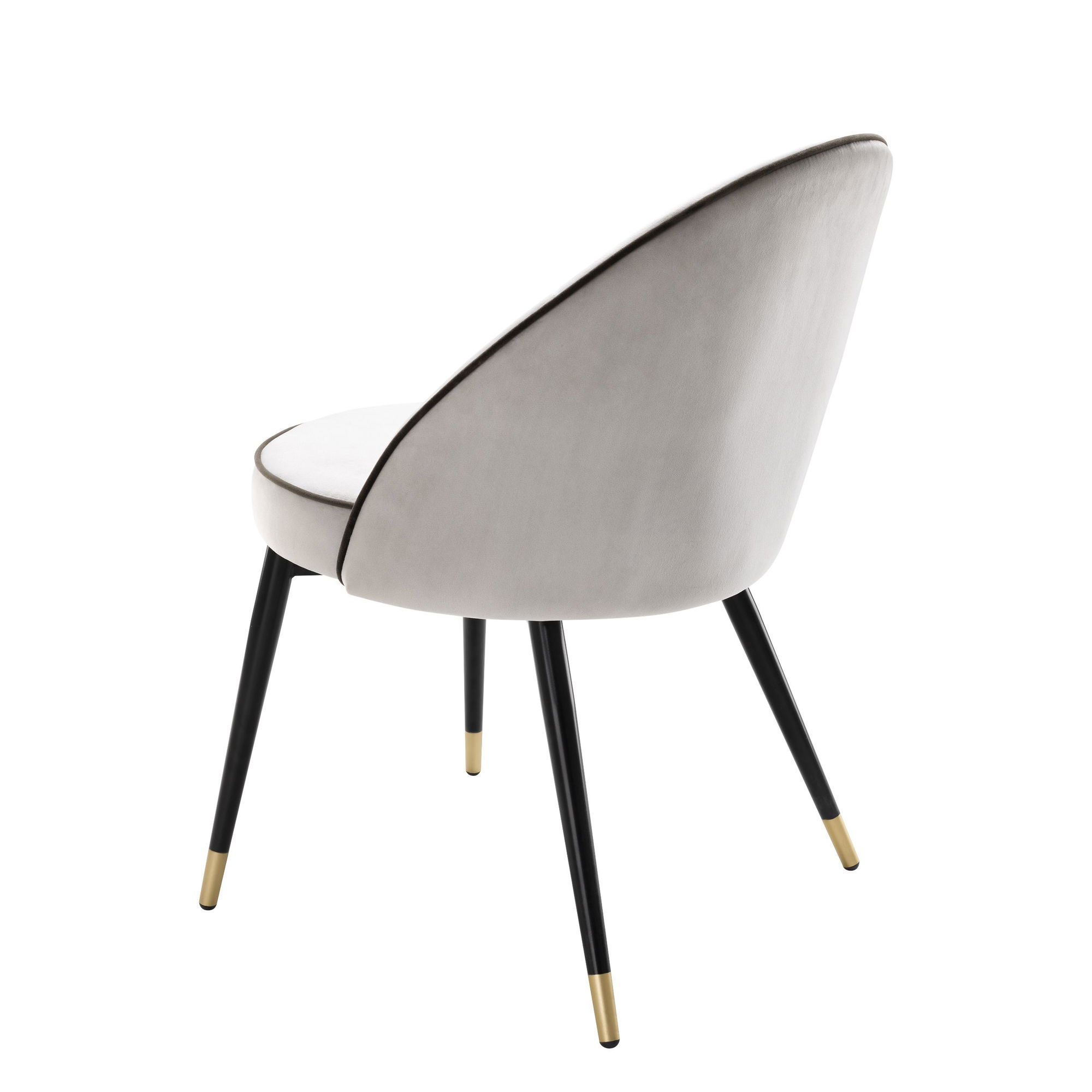 Cooper matstol roche light grey velvet set of 2