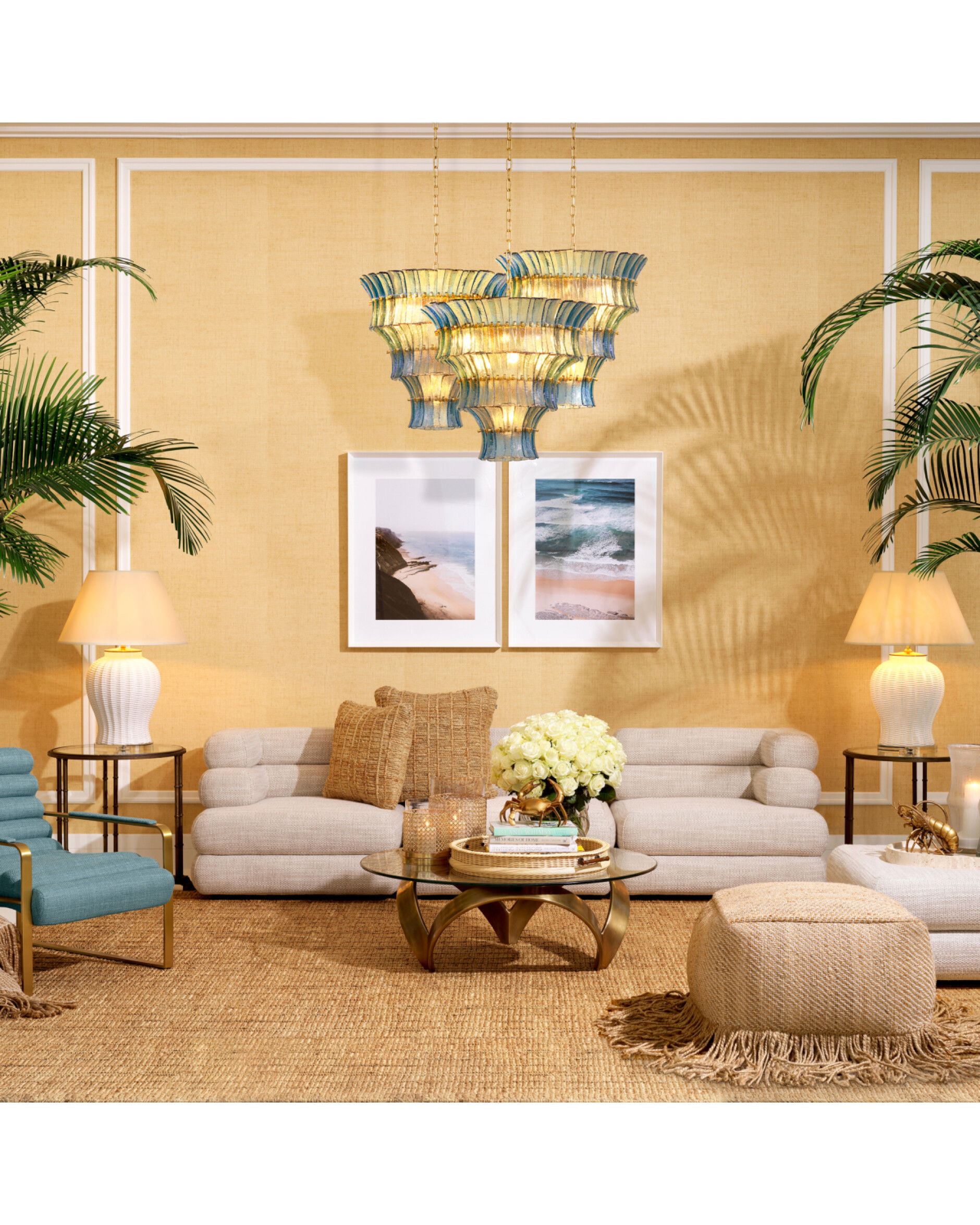 Malaga ottoman skyward sand