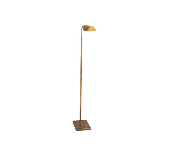 Antique Brass - Studio Adjustable Light Floor Lamp Polished Nickel