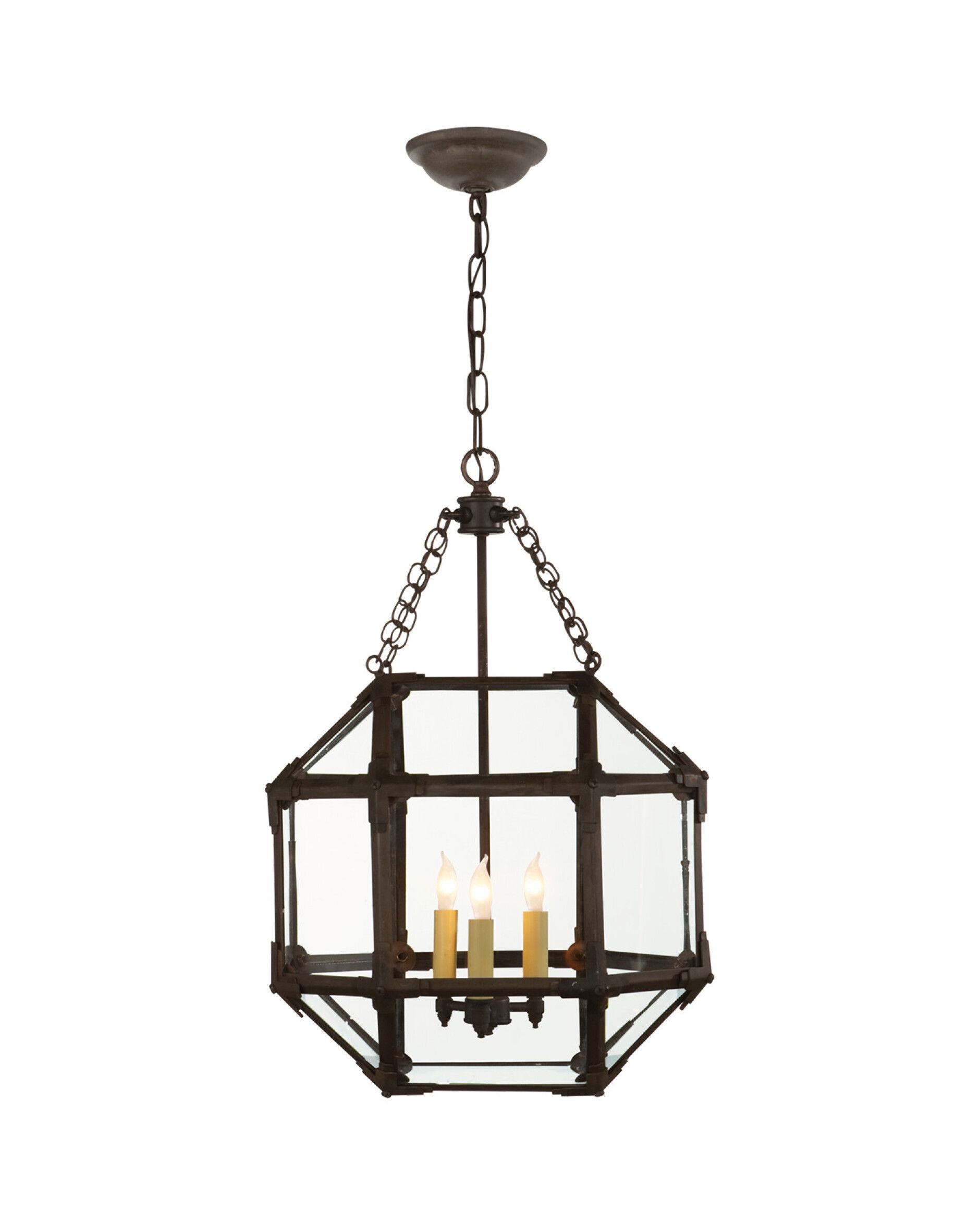 Morris taklampa antik zink Small