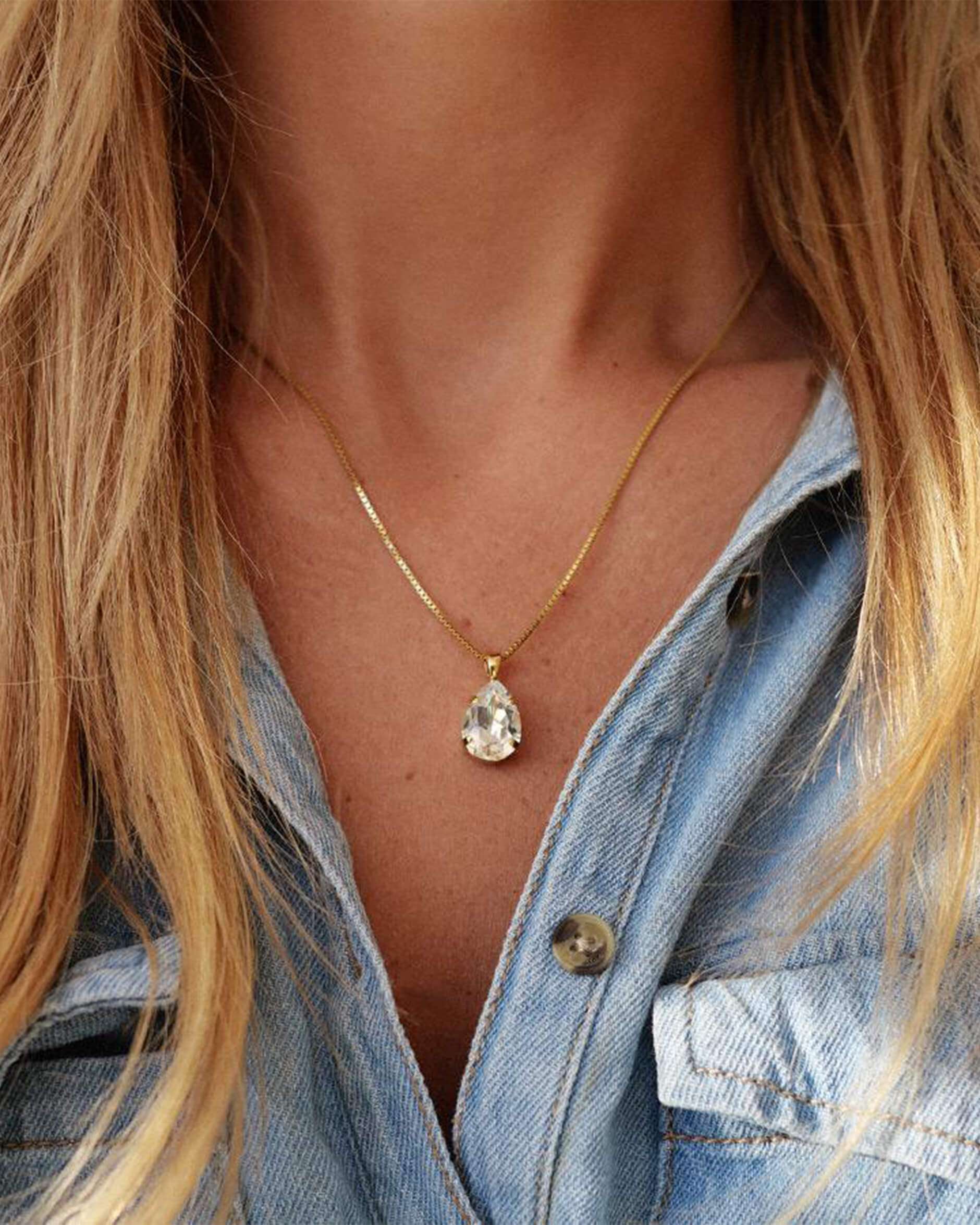 Mini Drop halsband crystal